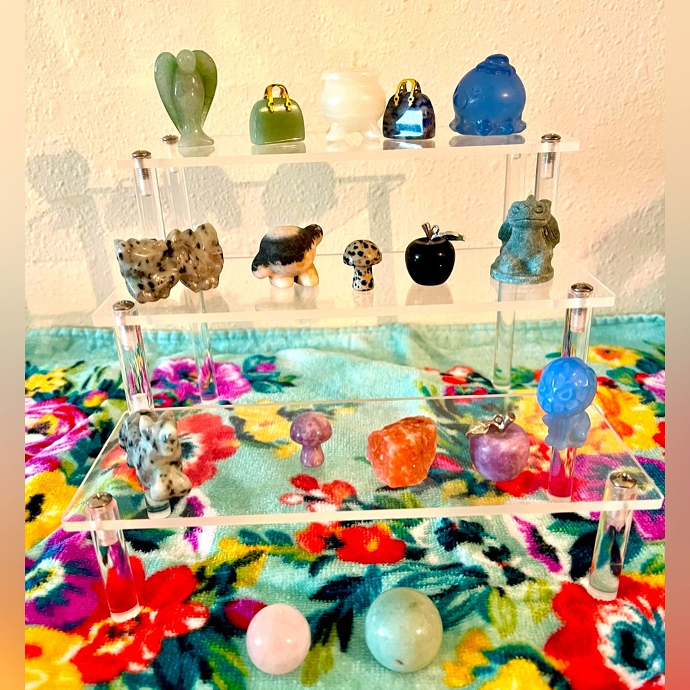 17pc Crystal Animals Figures and More